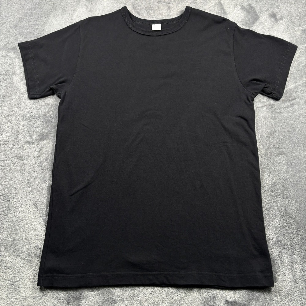 3Sixteen Shirt Mens Large Black 100% Cotton Crewneck Mid-Weight Made in USA